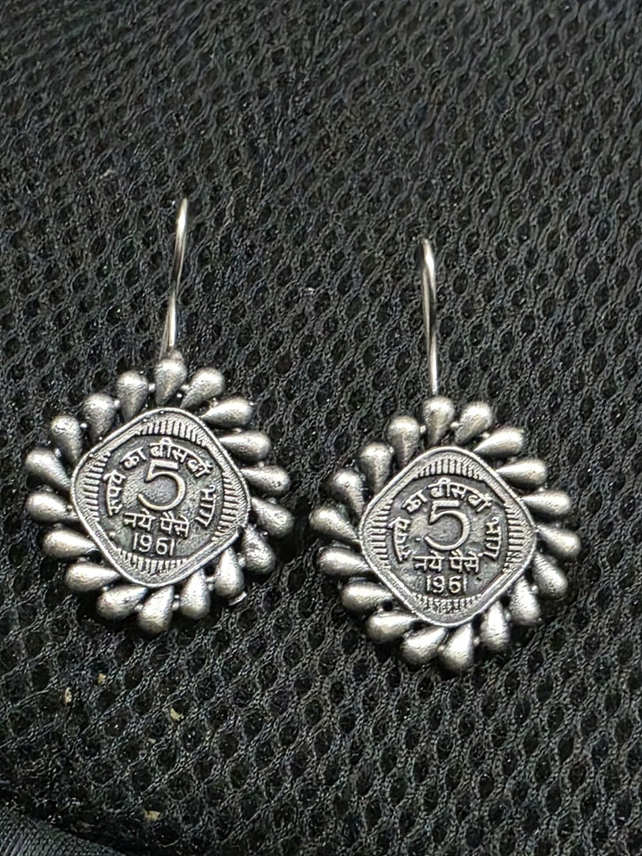 Coin Hoop Earrings