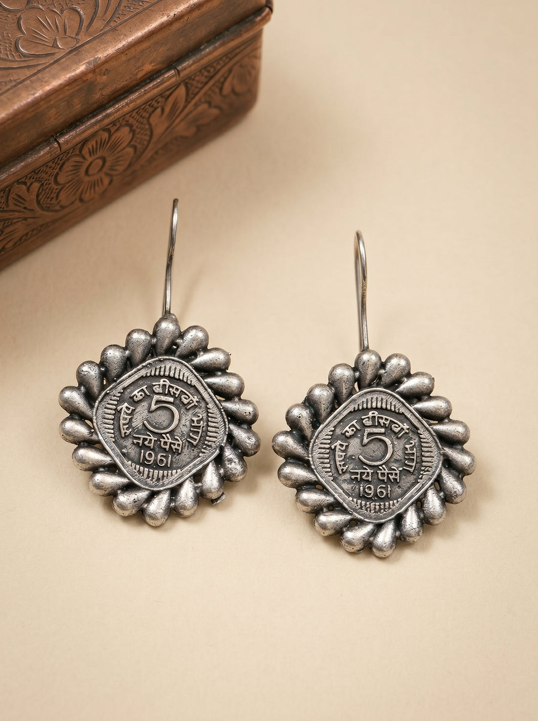 Coin Hoop Earrings