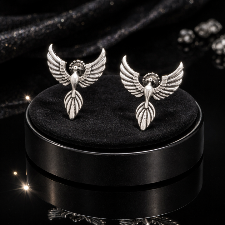 Silver Phoenix Earrings