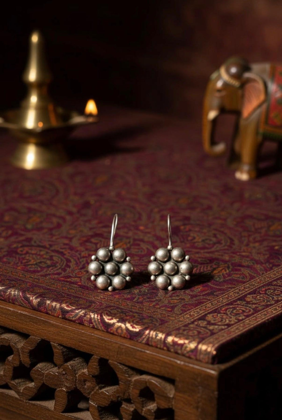 Pearl Cluster Stud Earrings