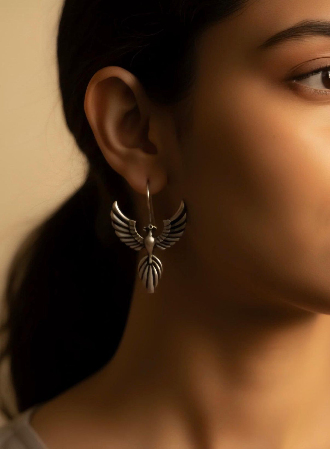 Silver Phoenix Earrings