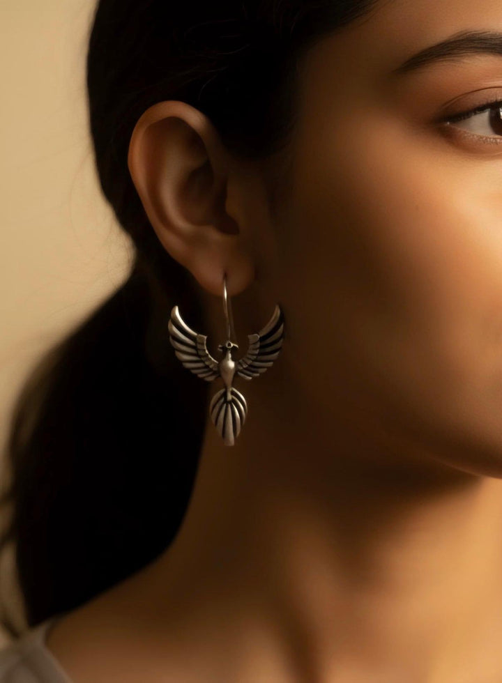 Silver Phoenix Earrings