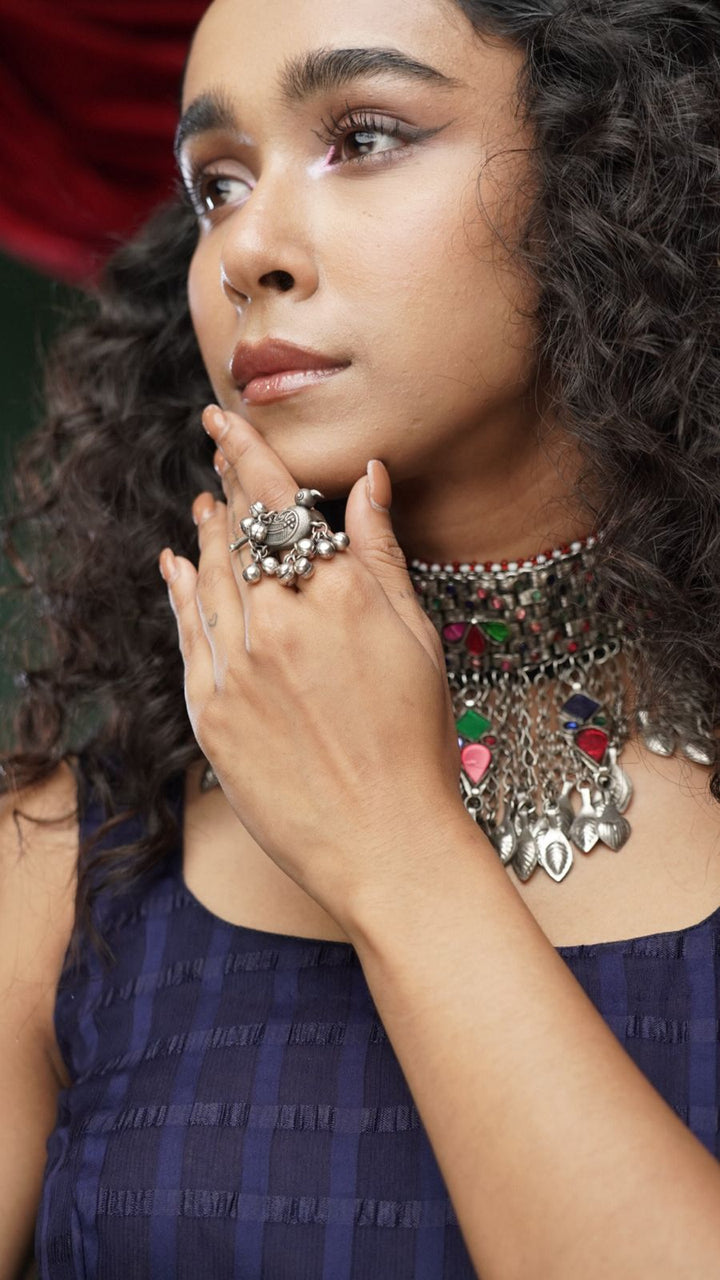 Ishita Oxidised Choker Set